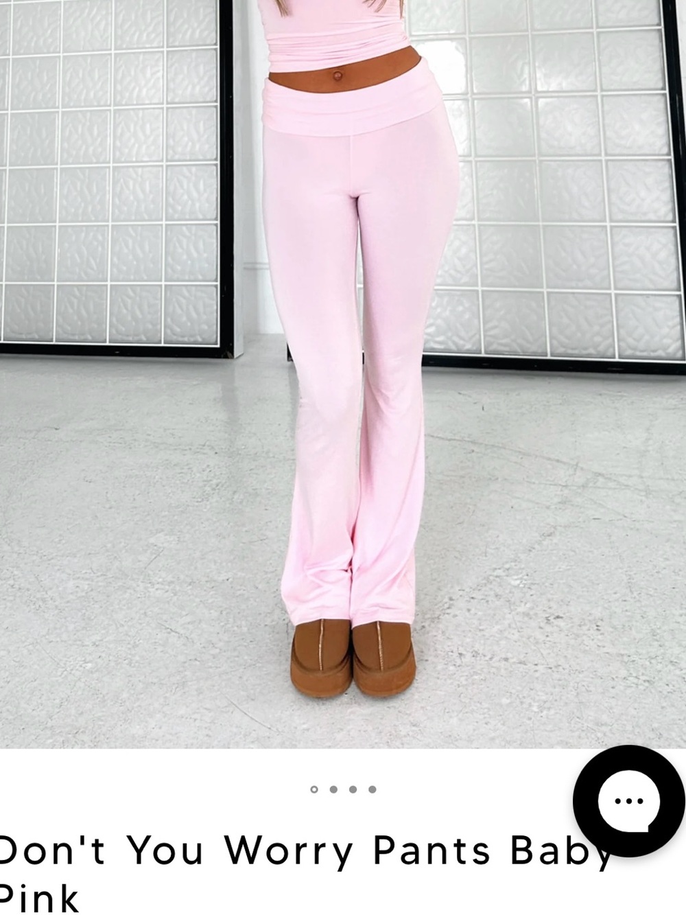 Baby Pink Flared Women's Pants
